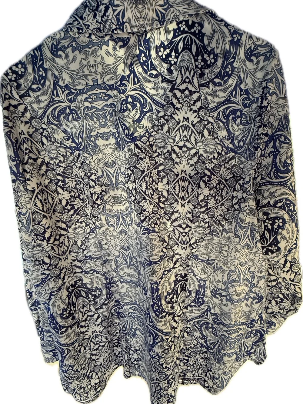 White Stag Blue and White Paisley Floral Blouse - Picture 2 of 8